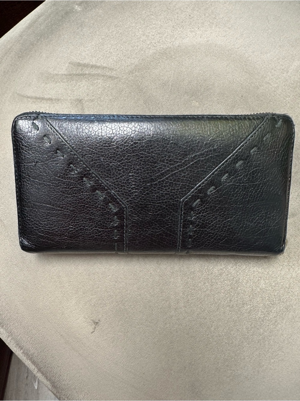 Yves Saint Laurent Paris Black Leather Zip Around Wallet with Gold Hardware - Picture 10 of 10